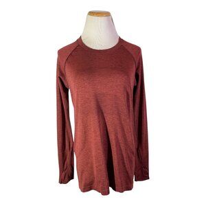 Lululemon Size 10 Swiftly Long Sleeve Top Thumbholes Rusty Red